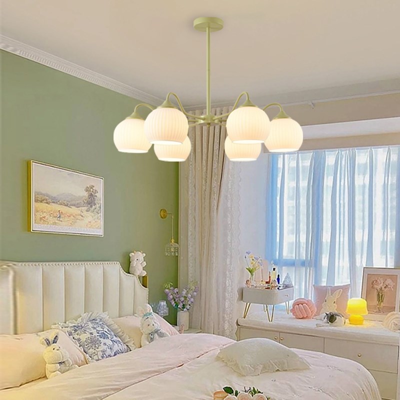全光谱奶油风法式餐厅吊灯田园风客厅天花吊灯卧室装饰灯具