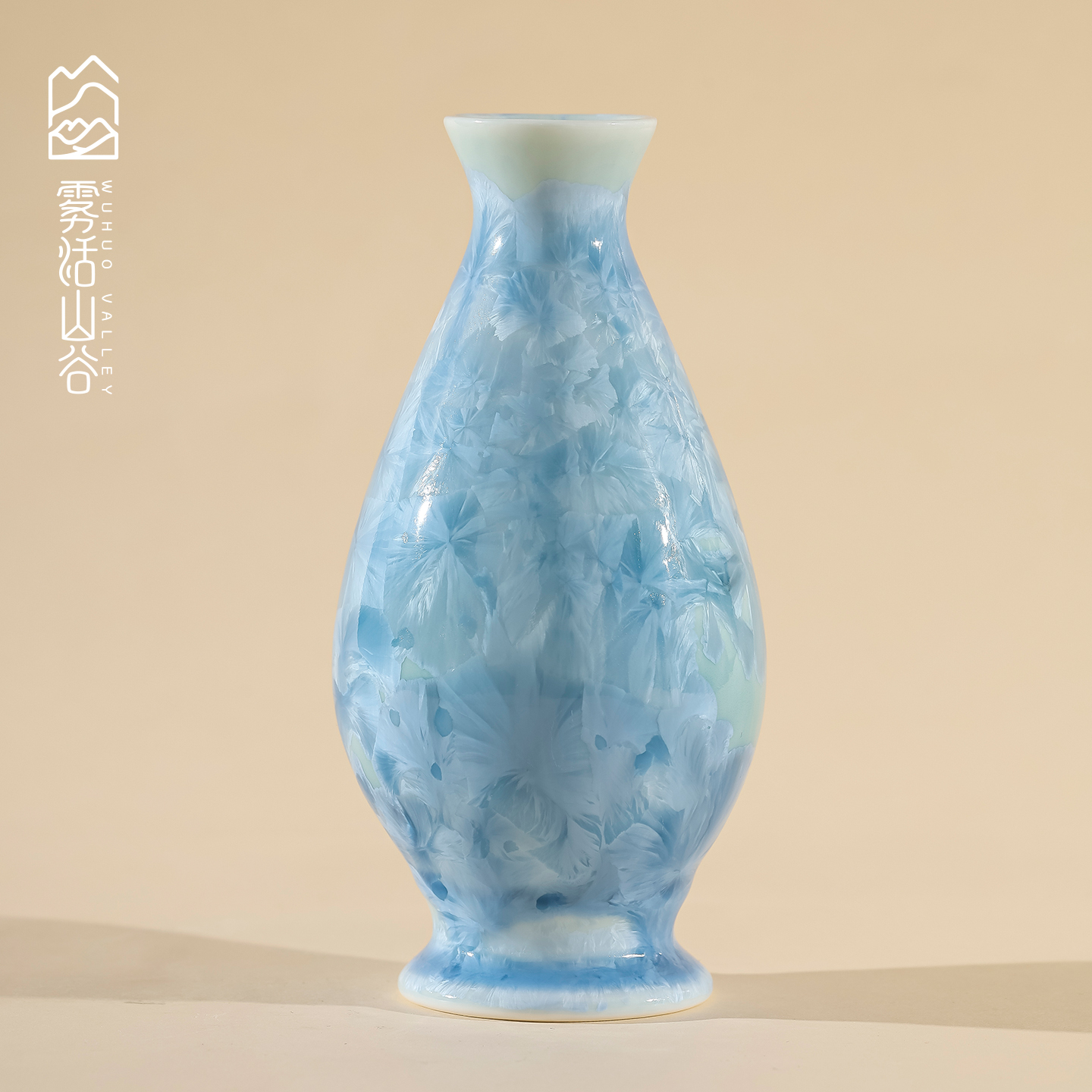 高档结晶釉陶瓷花瓶小清新装饰品