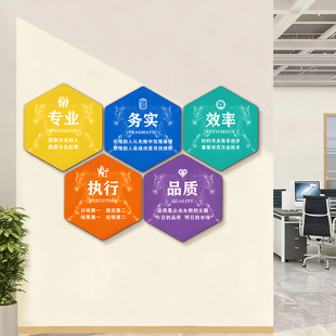 企业文化墙员工风采公司进门形象墙办公室墙面走廊装 饰立体墙贴