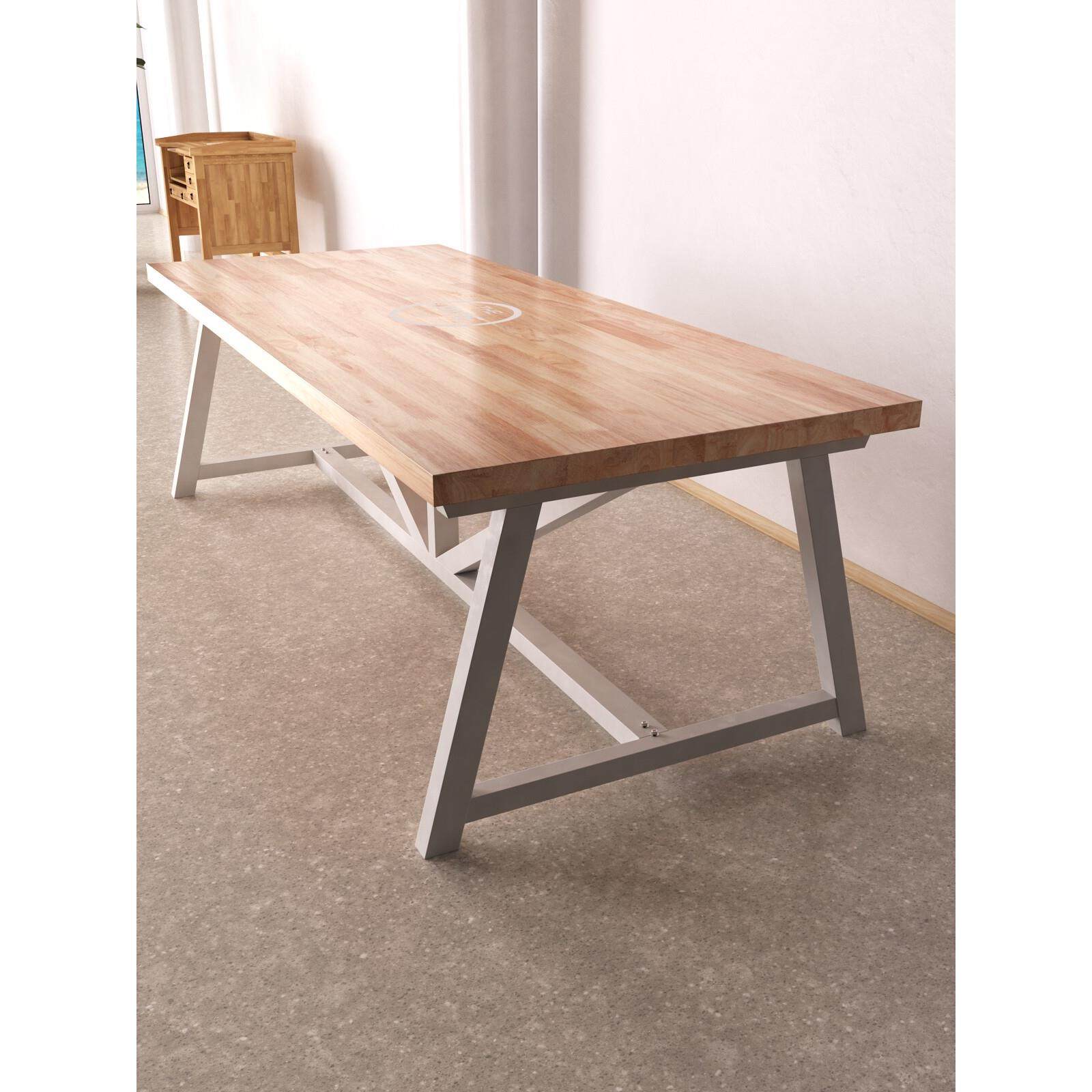 皮革雕刻桌岛桌手工桌超净工作台实木木工操作台工业风格会议桌