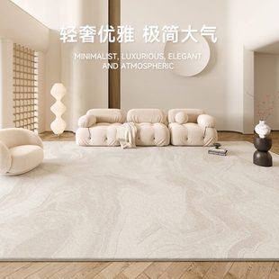 免洗可擦轻奢高级卧室地垫防水家用沙发奶油风 地毯客厅2025新款