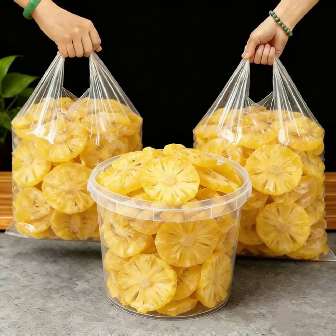 净重发货】菠萝干凤梨果干蜜饯零食菠萝圈片酸甜果干果脯丽人膳补