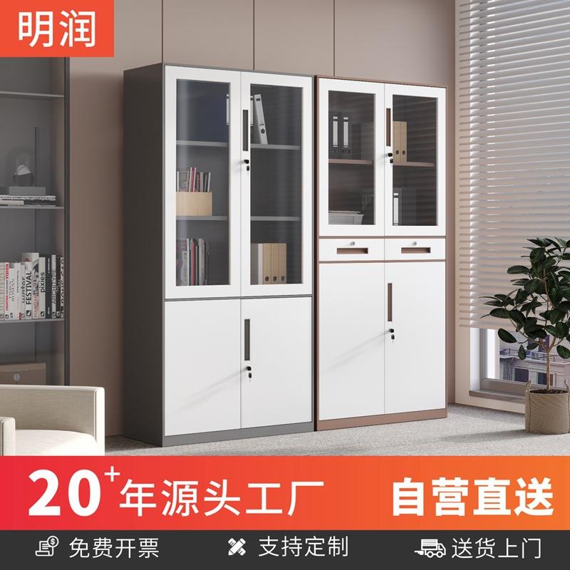 钢制办公套色文件柜铁皮资料档案凭证柜财务收纳柜拆装储物柜带锁
