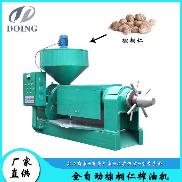 国瑞500kg/h全自动螺旋棕榈仁榨油机商用碳钢棕榈仁油压榨设备