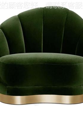 弧沙发三北欧风gls-008格布艺代墨现绿单双人沙发个性服装形店铺
