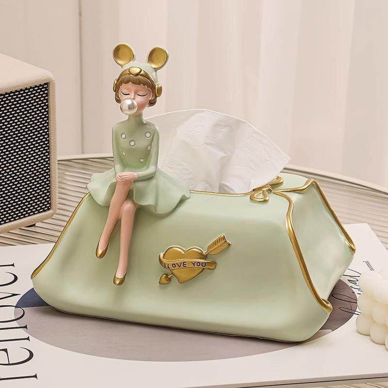 轻奢吹泡泡女孩奶油风纸巾盒创意卫生纸盒桌面装饰品茶摆件乔迁礼,家居饰品,装饰纸巾盒,淘宝优惠券,粉丝福利购,淘宝优惠卷