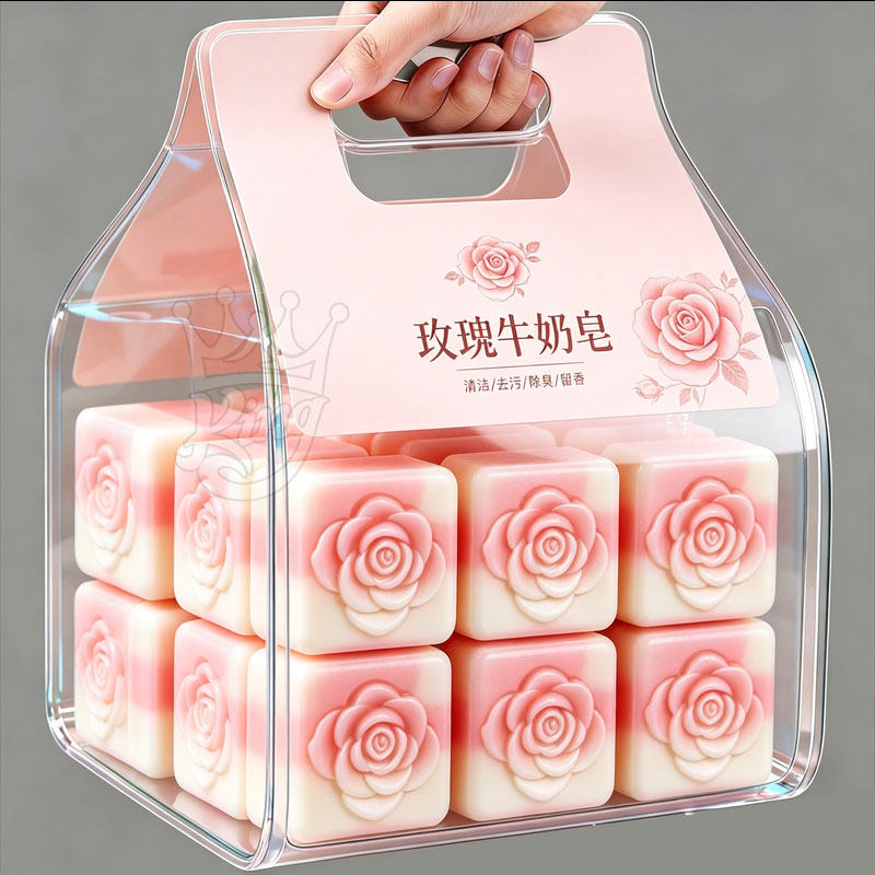 玫瑰牛奶手工皂清洁持久留香