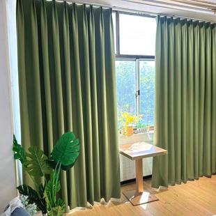 外贸加厚窗帘全遮光厚实软垂高遮光隔寒布帘客厅阳台卧室办公轻奢