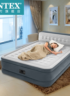 intex充气床垫双人家用单人1.5米内置电动冲气床卧室折叠气垫床