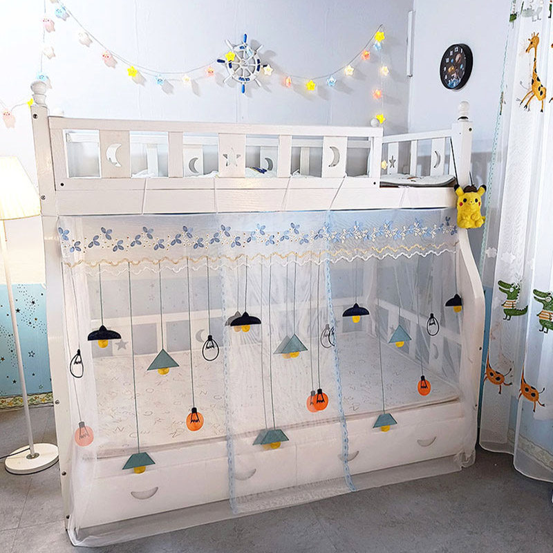 子母床上下铺刺绣绑带蚊帐儿童学生宿舍上下床双层1.2 1.50.9蚊帐,床上用品,蚊帐,淘宝优惠券,粉丝福利购,淘宝优惠卷