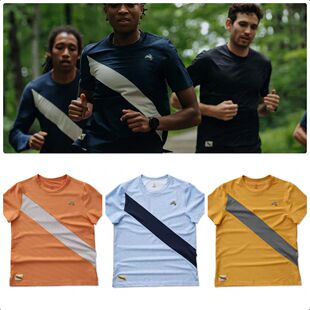 高端tracksmith美国小兔子VC系列马拉松陆跑复古速干跑步运动短袖