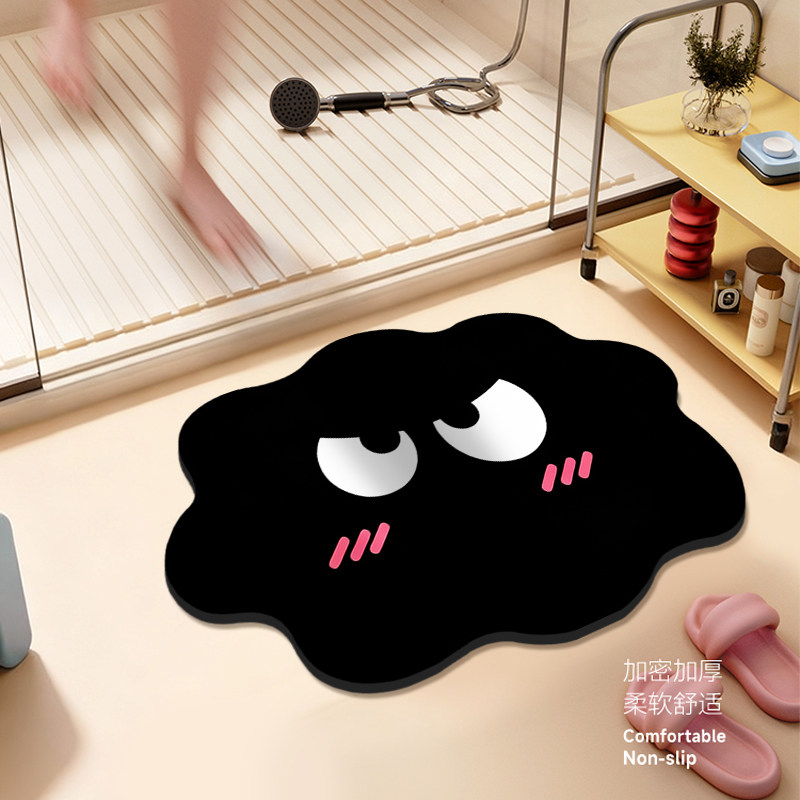 新款浴室吸水地垫家用卫生间卡通免洗硅藻泥耐脏耐磨加厚防滑垫子,居家布艺,家用脚垫,淘宝优惠券,粉丝福利购,淘宝优惠卷