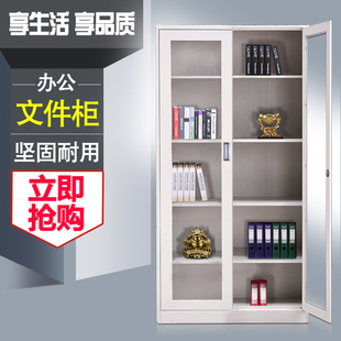 天津钢制办公室铁皮文件柜矮柜书柜资料带锁凭证档案员工更衣柜子