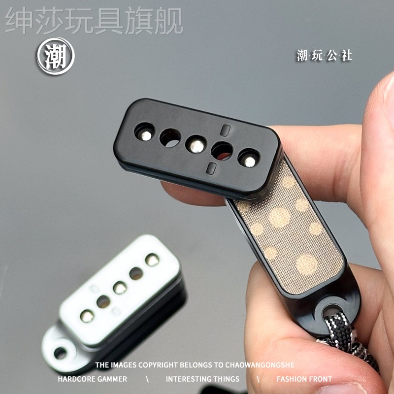 edc解压玩具上上签无限位推牌旋转啪啪币金属手玩把件减压黑科技