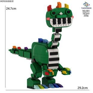 波比 玩具 游戏时间积木多伊小蓝人钢琴龙雅纳比彩色狮子儿童拼装