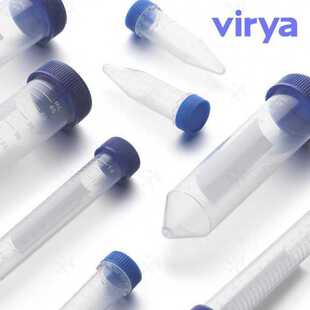 Virya橙色盖50ml离心管3105006科学试验耗材塑料锥底离心管