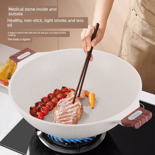 德国精装进口麦饭石锅家用双耳锅大型燃气电磁炉专用不粘锅