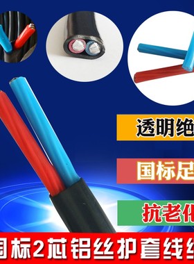 农网改造室外防老化线2.5/4/6/10/16/平方双芯铝线架空线铝芯电线