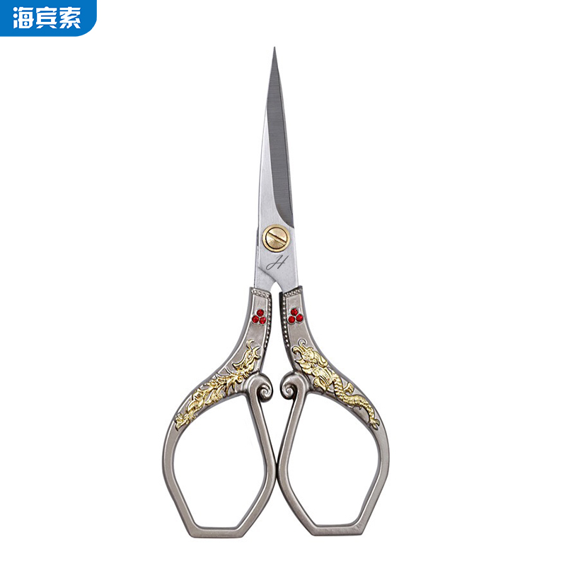 手工小剪刀复古剪纸专业剪刀 精致龙凤尖头家用高级刺绣编织剪刀