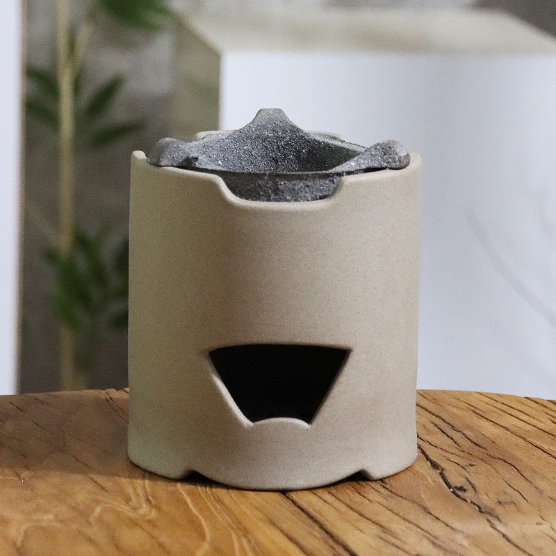 围炉煮茶陶土炭炉煮茶器套装功夫木炭茶炉过滤侧把壶可明火加热