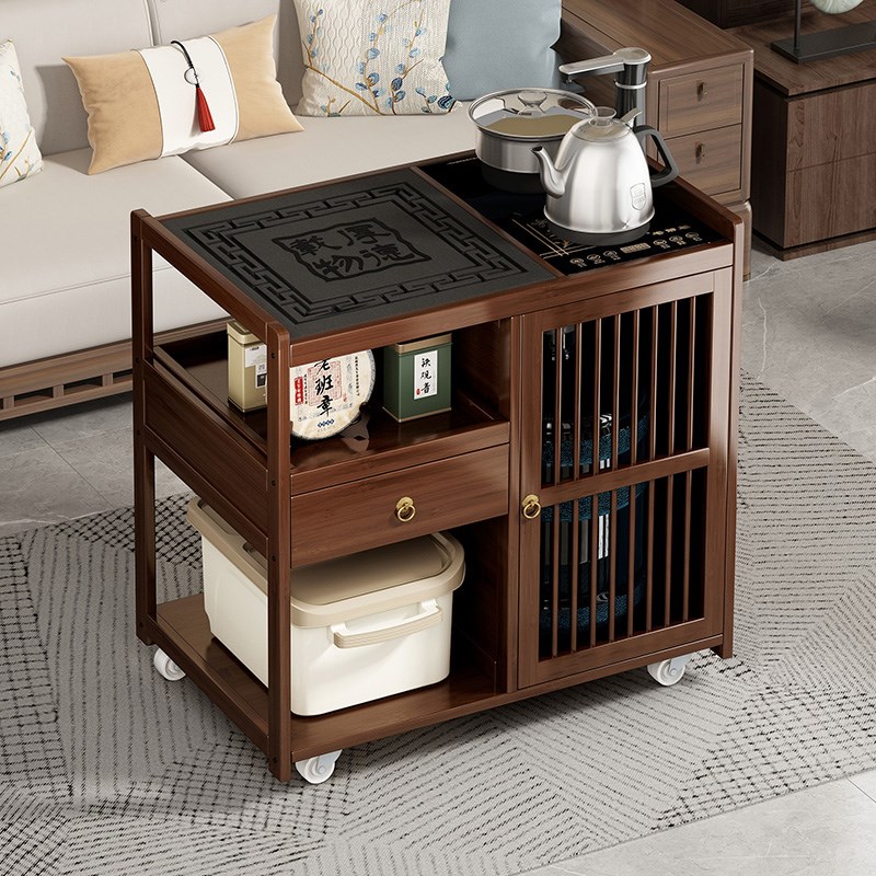 移动边几茶台沙发茶几家用茶桌客厅茶水柜多功能茶车烧水一体推车