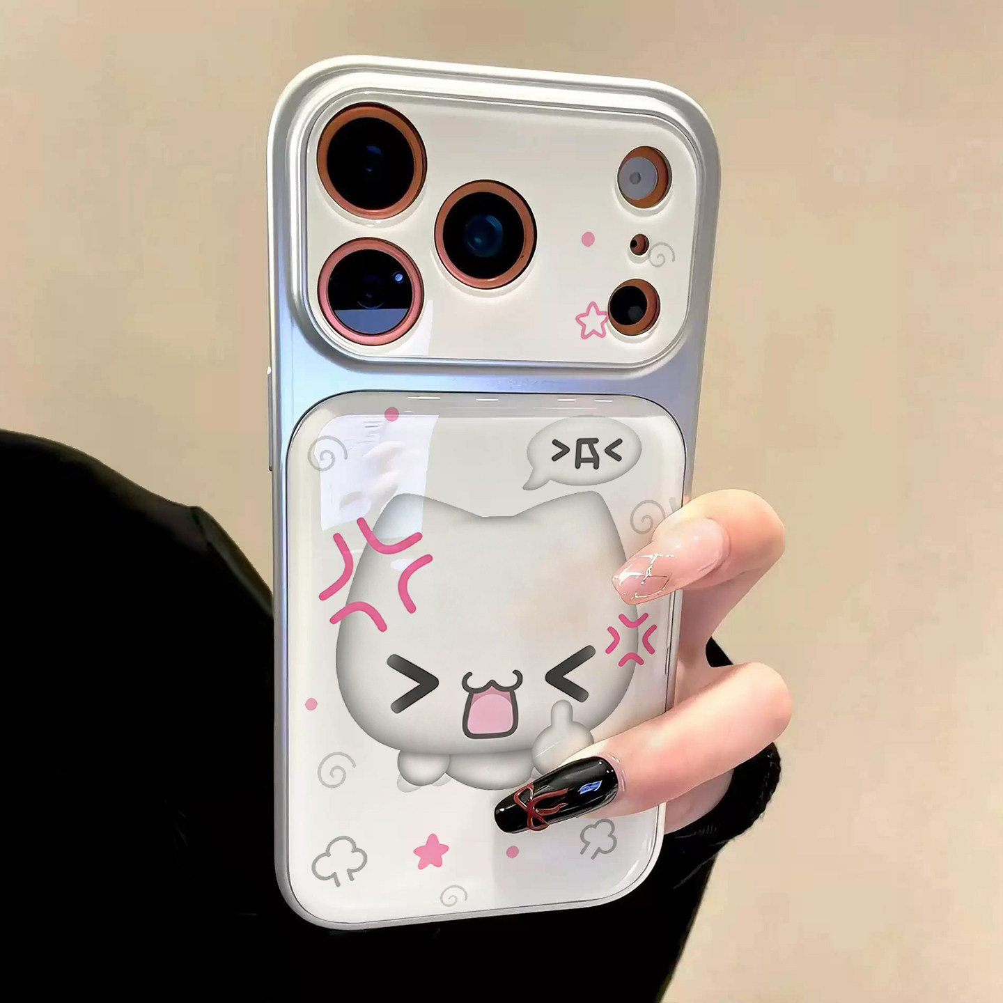 简约小猫情侣适用苹果18promax手机壳iPhone17promax秒变17大视窗16pro多罗猫咪15新款14可爱13女18pro/12/11
