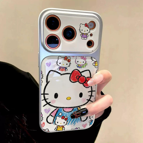 适用苹果系列手机壳涂鸦绘画猫咪