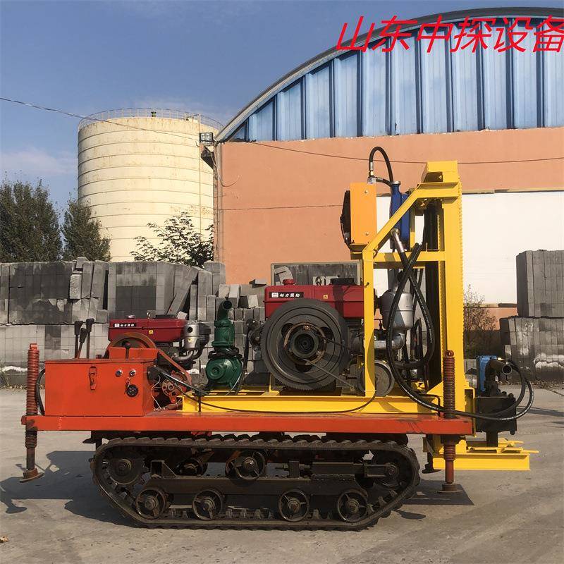 柴油液压履带工厂打井取生活用水农田灌溉水井打井机
