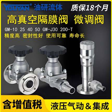 GM-102540/F50HII高真空隔膜阀GW-J30-T/F10GW-J200-TF16