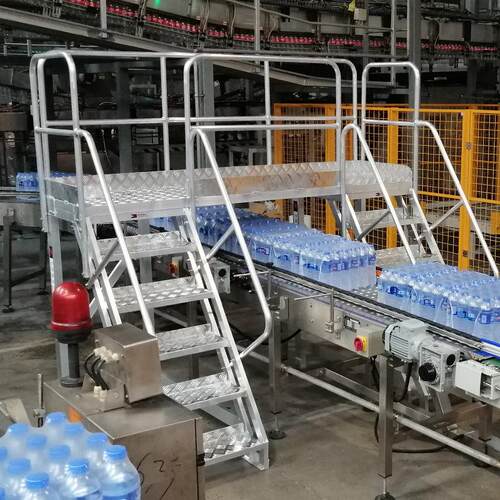 加工输送线跨梯 铝合金工桥梯 跨越障碍登高梯桥梯登高平台梯安装