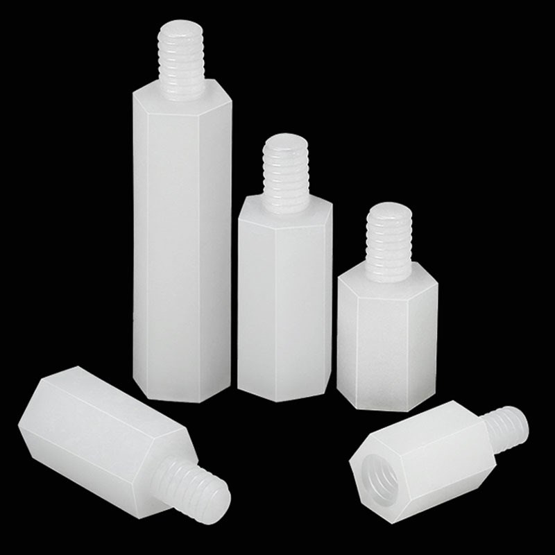 现货PA66六角隔离柱 塑料间隔螺柱 支撑柱 单通尼龙柱 M2-M6