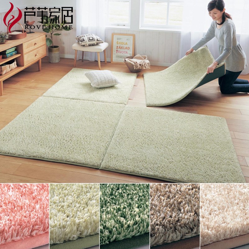 卧室拼贴地毯脚垫家用客厅茶几家用地垫床边拼接榻榻米满铺爬行垫