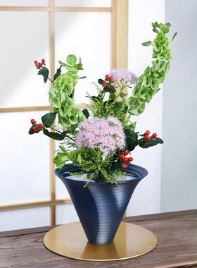 椭圆形聚酯漆板敷板 小原流日式垫板池坊插花花器器皿底座装饰板