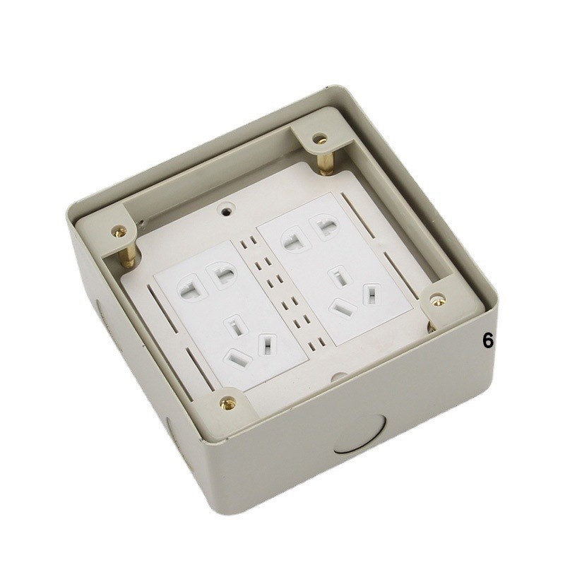 厂家直销86地插146KB强电开启式奇工电气电脑网络地面插座盒