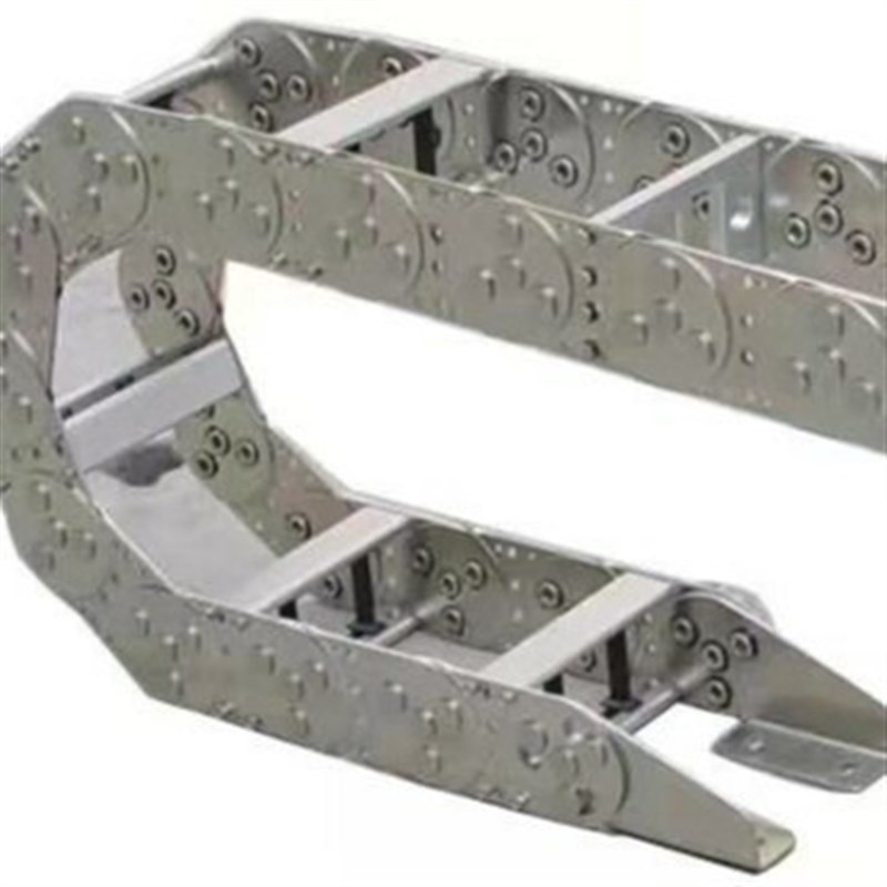 机床金属钢制拖链TL45型钢制拖链全封闭型钢铝拖链机床坦克链