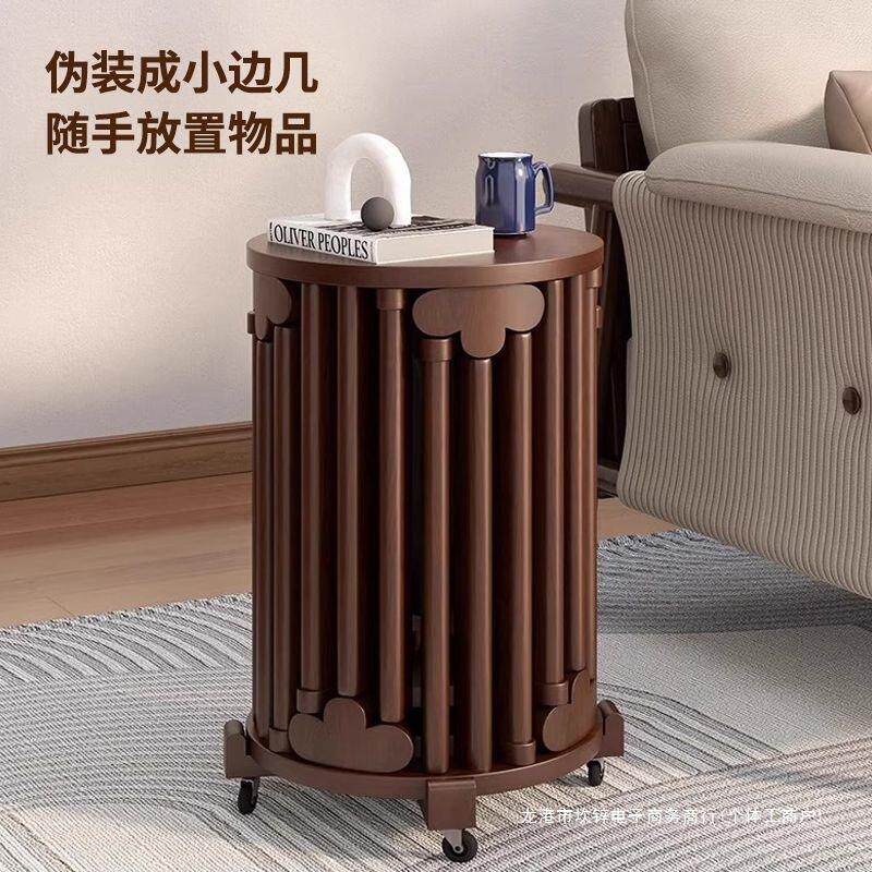 实木茶几圆凳子可叠放凳现代家用小凳子餐桌凳新中式叠叠乐椅子