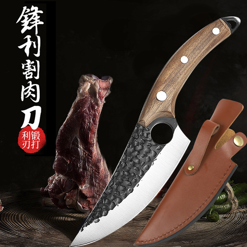 卖肉档屠夫专用手工锻打剔骨刀杀猪刀牛肉剃骨肉联厂分割刀猪肉刀