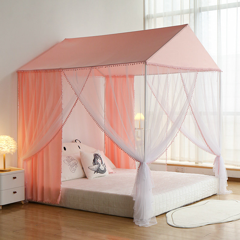 呼呼熊蚊帐家用2023年新款高级小房子儿童落地蚊帐女孩公主风帐篷