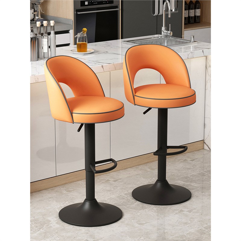 吧台椅升降旋转家用岛台吧椅酒吧桌椅收银台前台高脚凳柜台接待椅