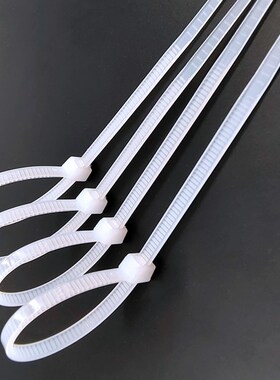 6E3X新塑料黑白色自锁式尼龙扎带5*200mm勒死狗足500条捆线绑扎带