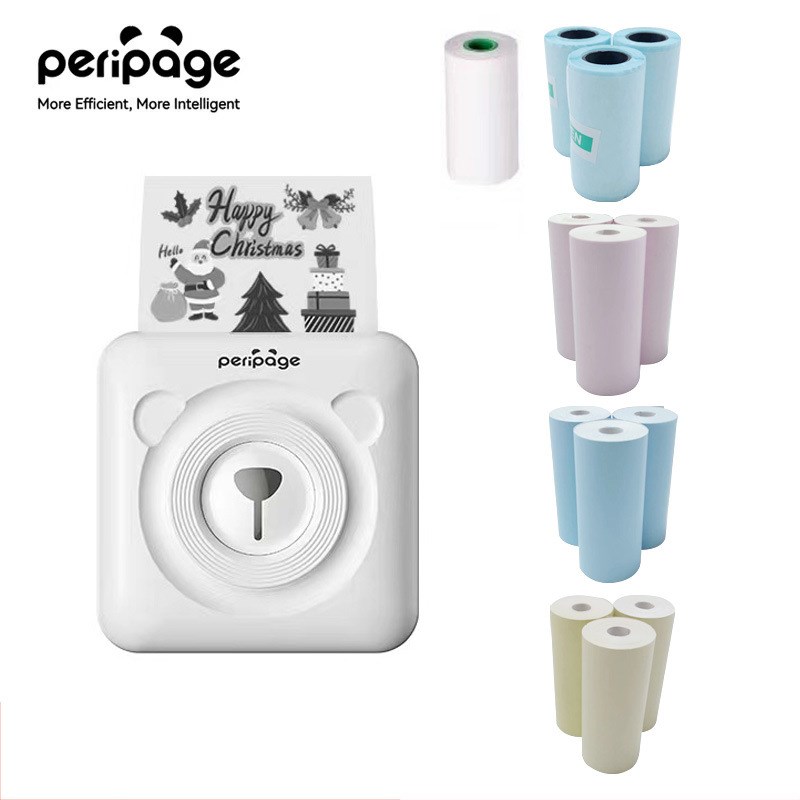[分包]爱立熊PeriPageA6 12卷纸迷你便携热敏标签图片迷你打印机