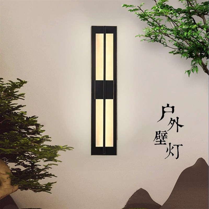 一帆风顺新中式壁灯别墅大门入户露台灯户外防水庭院走廊过道壁灯