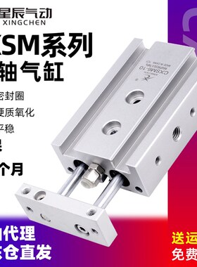星辰小型气动双轴双杆气缸CXSM10-10/6x20x30x40*50/60-100S气缸
