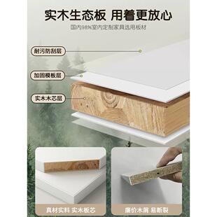 实木书桌书架一体初高中学生学习桌书柜小户型卧室小型电脑桌家用