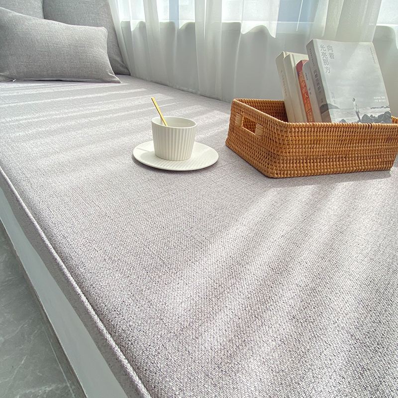 高端定制飘窗垫窗台垫椰棕乳胶高密度海绵可拆防滑阳台垫现代简约