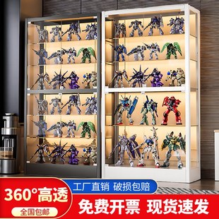 手办展示柜工厂直发乐玩具玻璃防尘高透家用带灯陈列柜饮料酒柜