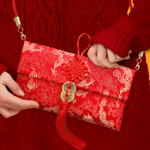 红包袋满月宴宝宝出生见面礼专用万元新年马年过年压岁通用款布艺
