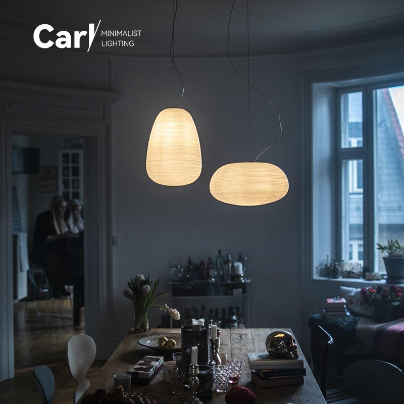 意大利Foscarini现代极简餐厅玻璃吊灯创意设计师卧室别墅楼梯灯