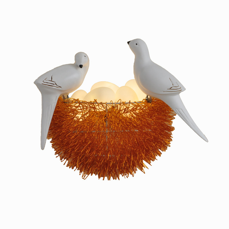 创意个性鸟巢LD壁灯小鸟窝屋艺术灯儿童房卧室书房床头壁灯