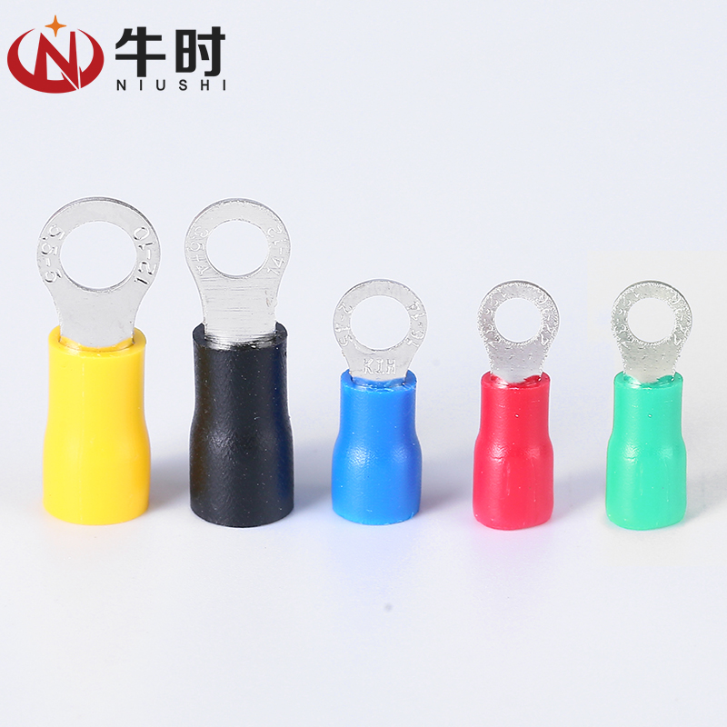 RV2-5 预绝缘圆形冷压接线端头 O型接线端子 每包1000只 黄铜